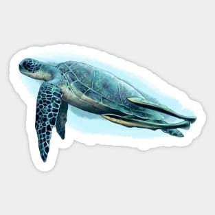 Sea turtle SCUBA Sticker